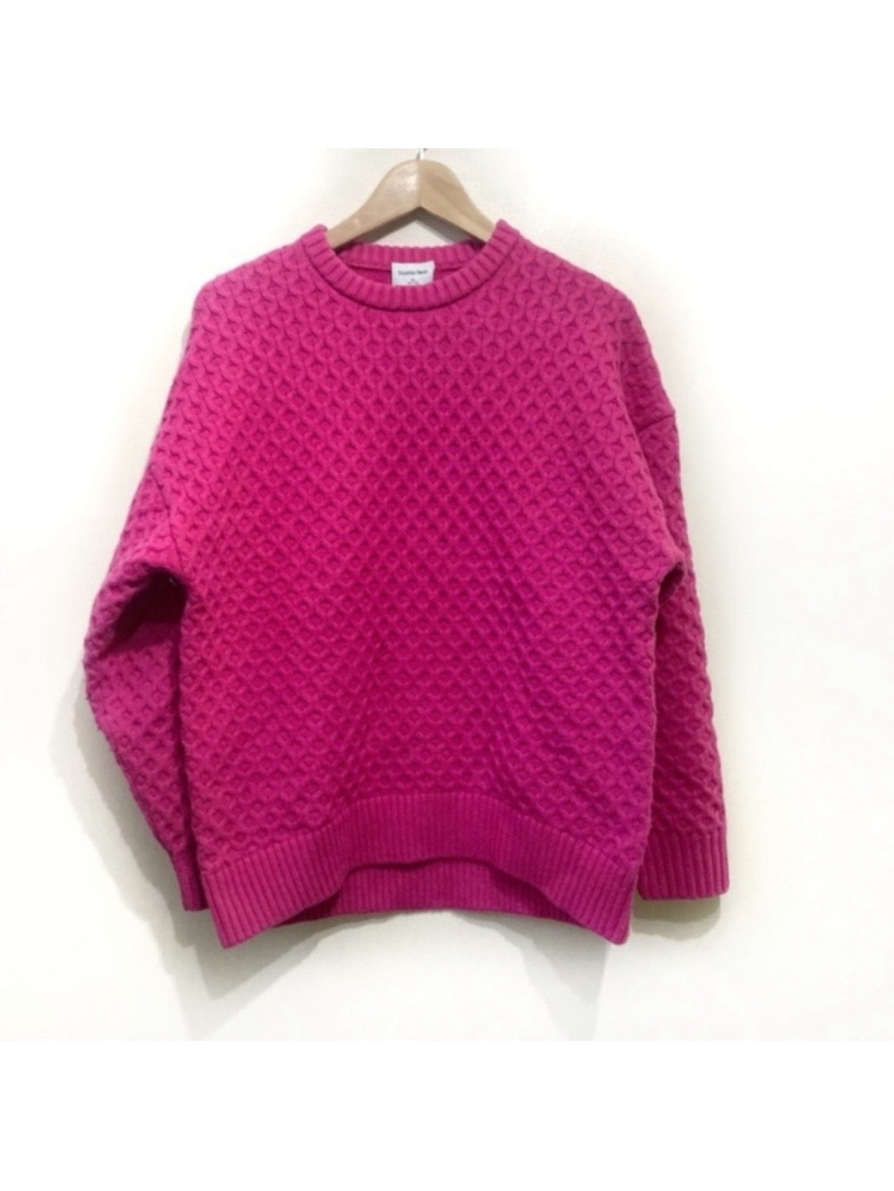 Sunday Best Peggy Sweater Size XS Fuchsia Pink Merino Wool